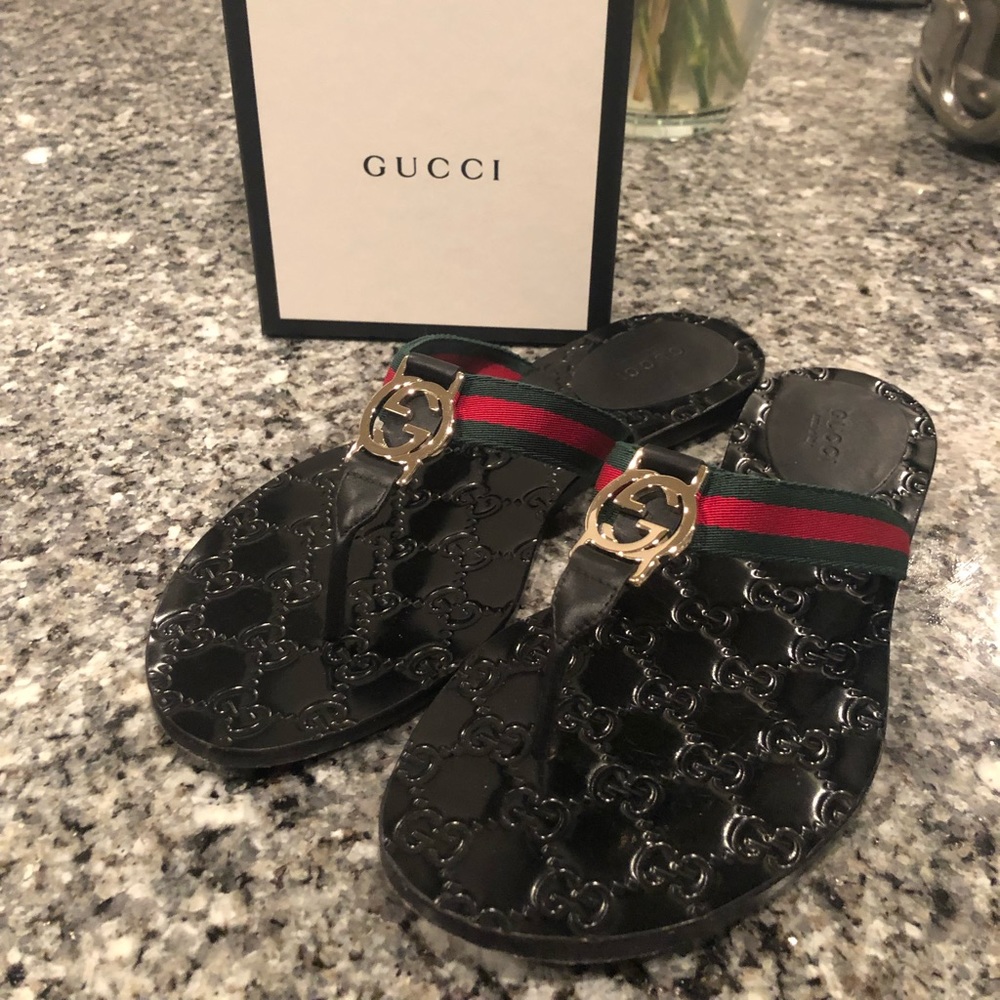 Gucci GG Thong Web sandal